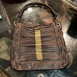 Nine West brown leather shoulder bag